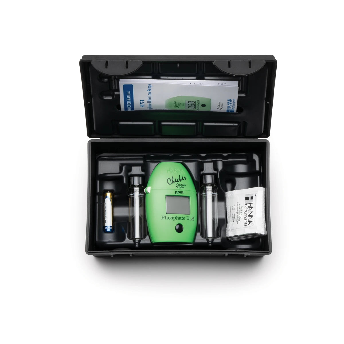 Hanna Checker HC HI774 phosphate ULR — complete kit in its hard case