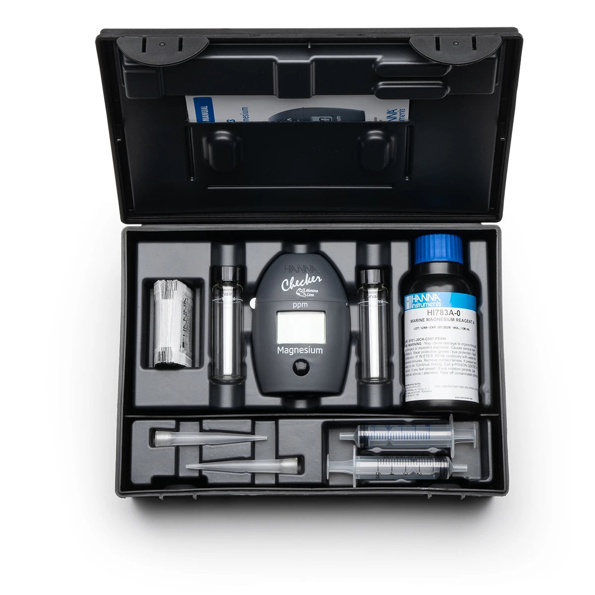Hanna Checker HC HI783 magnesium — complete kit in its hard case