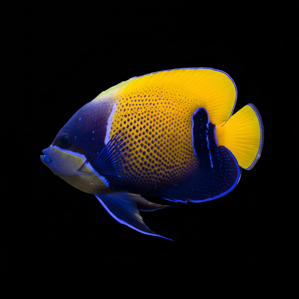 Pomacanthus navarchu (Majestic Angelfish) Large