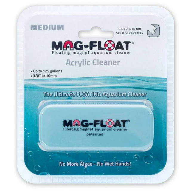 Mag-Float 130 Medium – Nettoyeur Magnétique Flottant pour Aquariums en Acrylique (3/8” – 10 mm)