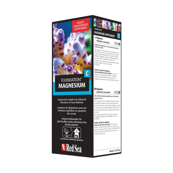 Red Sea Foundation C (Mg) 500ml – Stabilisateur de Magnésium pour Aquariums Récifaux