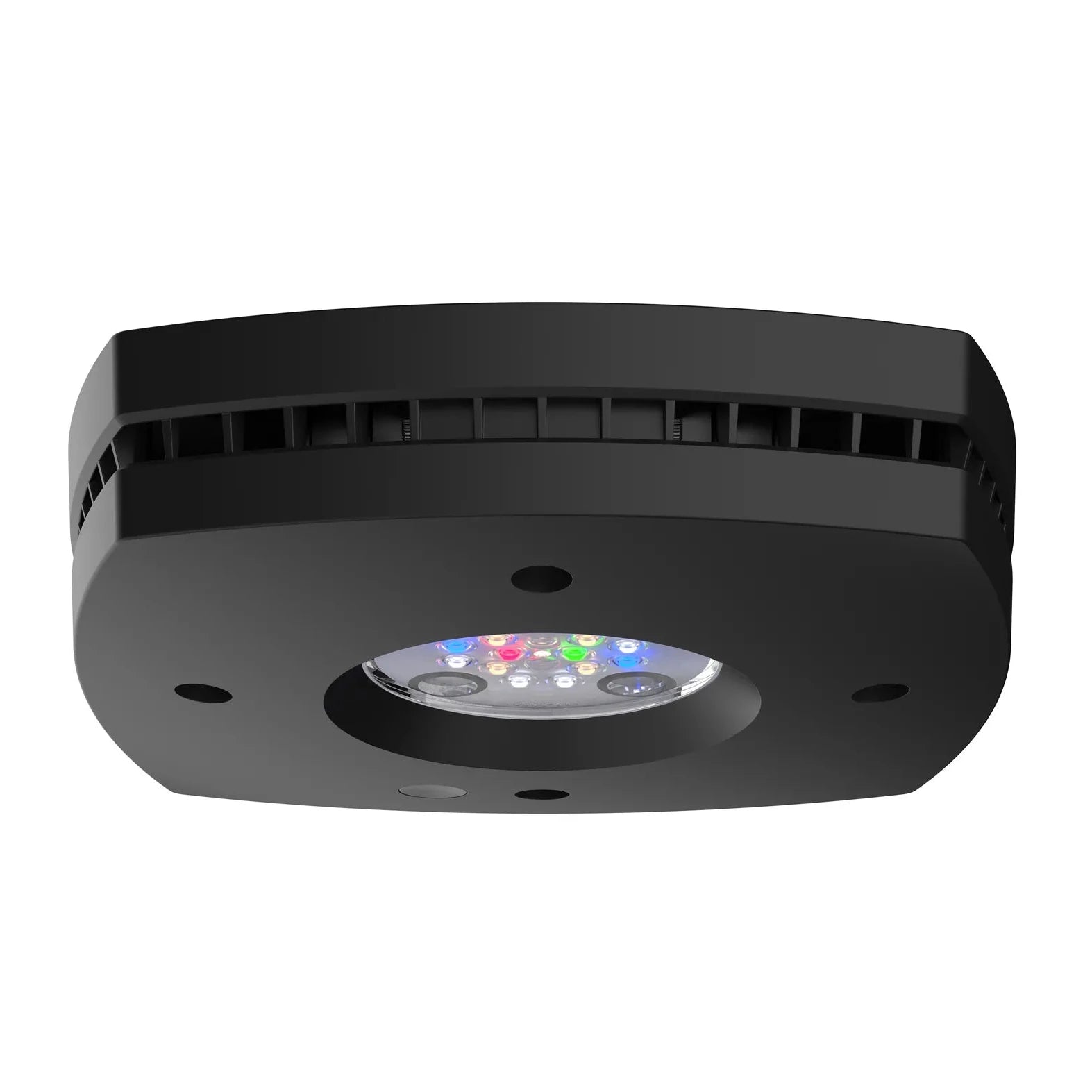 AquaIllumination Prime 16HD Reef noir vue angle LEDs éteintes profil latéral