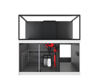Aquarium récifal Red Sea REEFER 625 G3 avec meuble blanc, cuve Euro-brace 620 L sur 150 cm