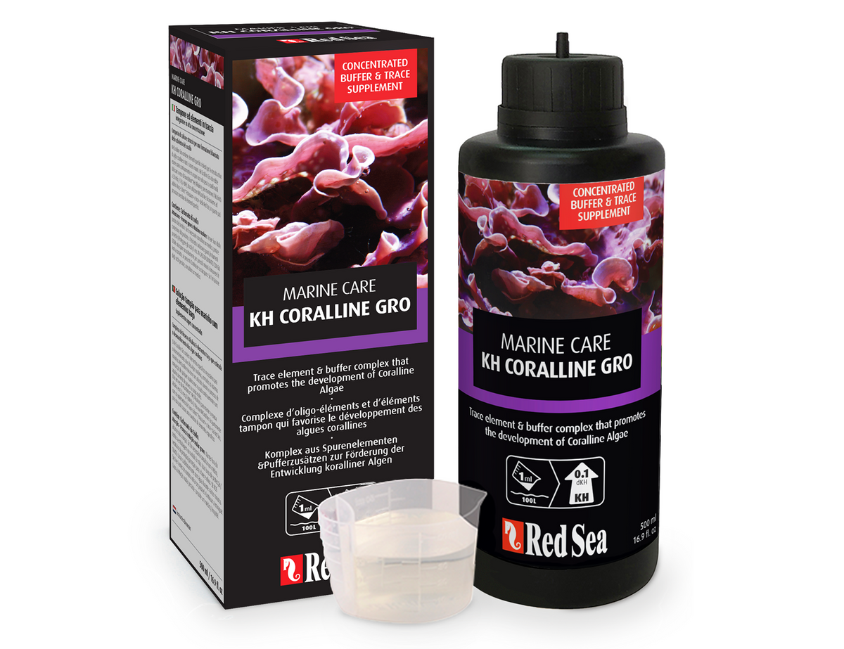Bouteille et boîte Red Sea KH Coralline Gro 500 ml avec gobelet doseur