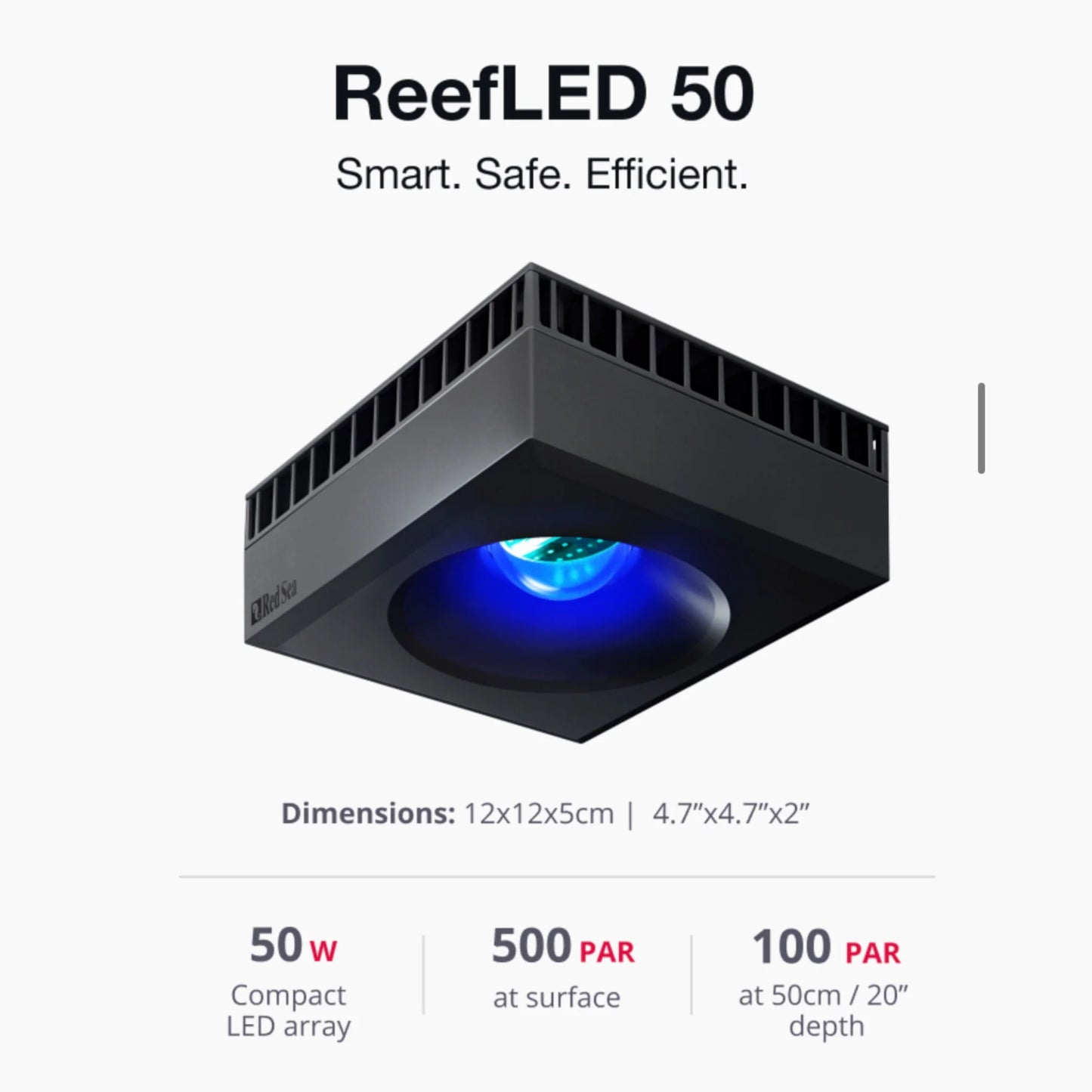 Red Sea ReefLED 50 – Éclairage LED Puissant et Contrôlable pour Aquariums Récifaux