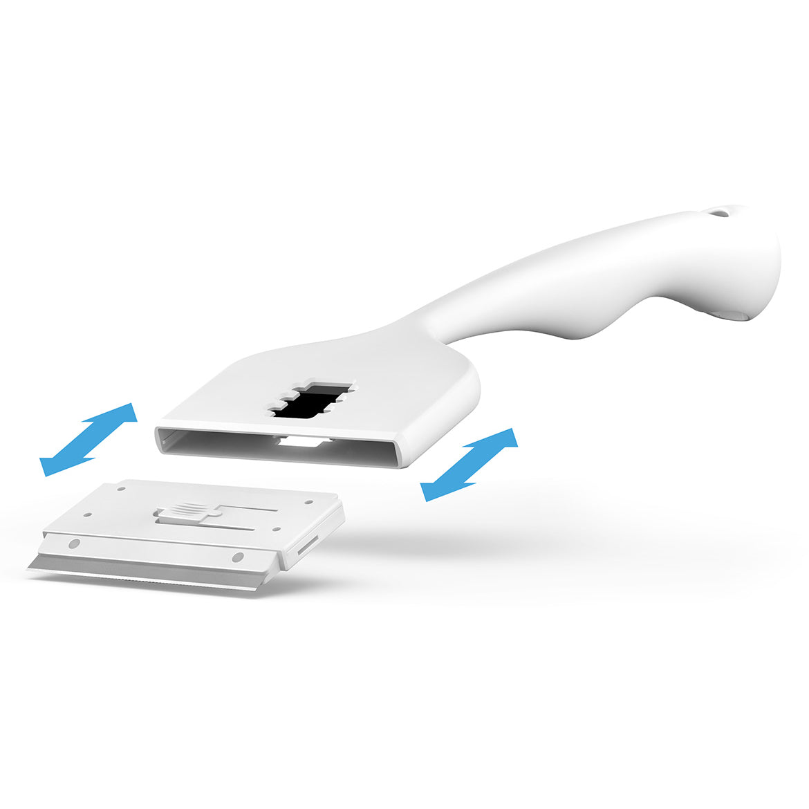 Seachem 3 in 1 Algae Scraper — blade cartridge sliding out of the head