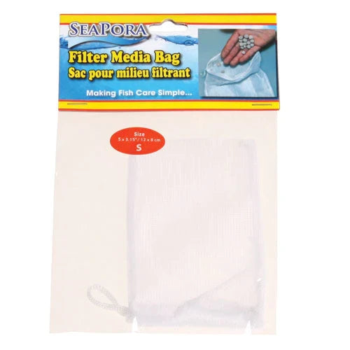 Seapora sac à média 5 x 3 po format S pour charbon et résines d'aquarium