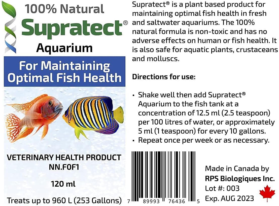 Supratect™ 120ml – Additif Naturel pour Améliorer la Santé des Poissons