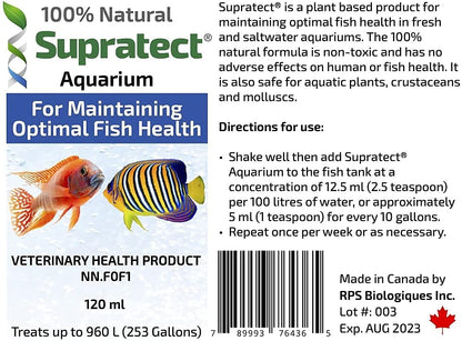 Supratect™ 120ml – Additif Naturel pour Améliorer la Santé des Poissons