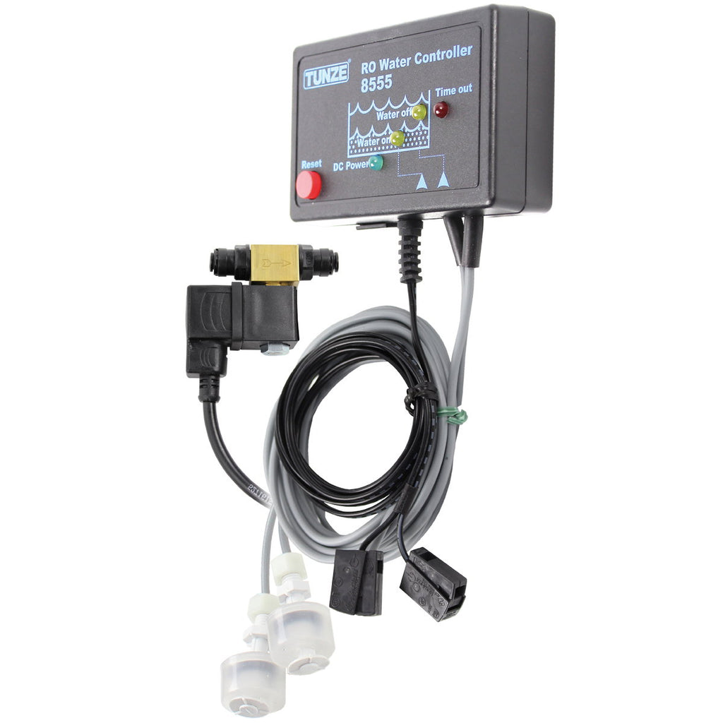 Tunze RO Water Controller 8555 — contrôleur avec électrovanne et câbles, image officielle du fabricant