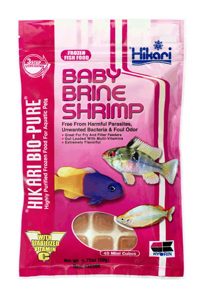 Emballage Hikari Bio-Pure Baby Brine Shrimp congelées 40 mini cubes 1,75 oz recto