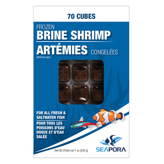 Seapora Frozen Brine Shrimp - 70 Cubes - 200 g