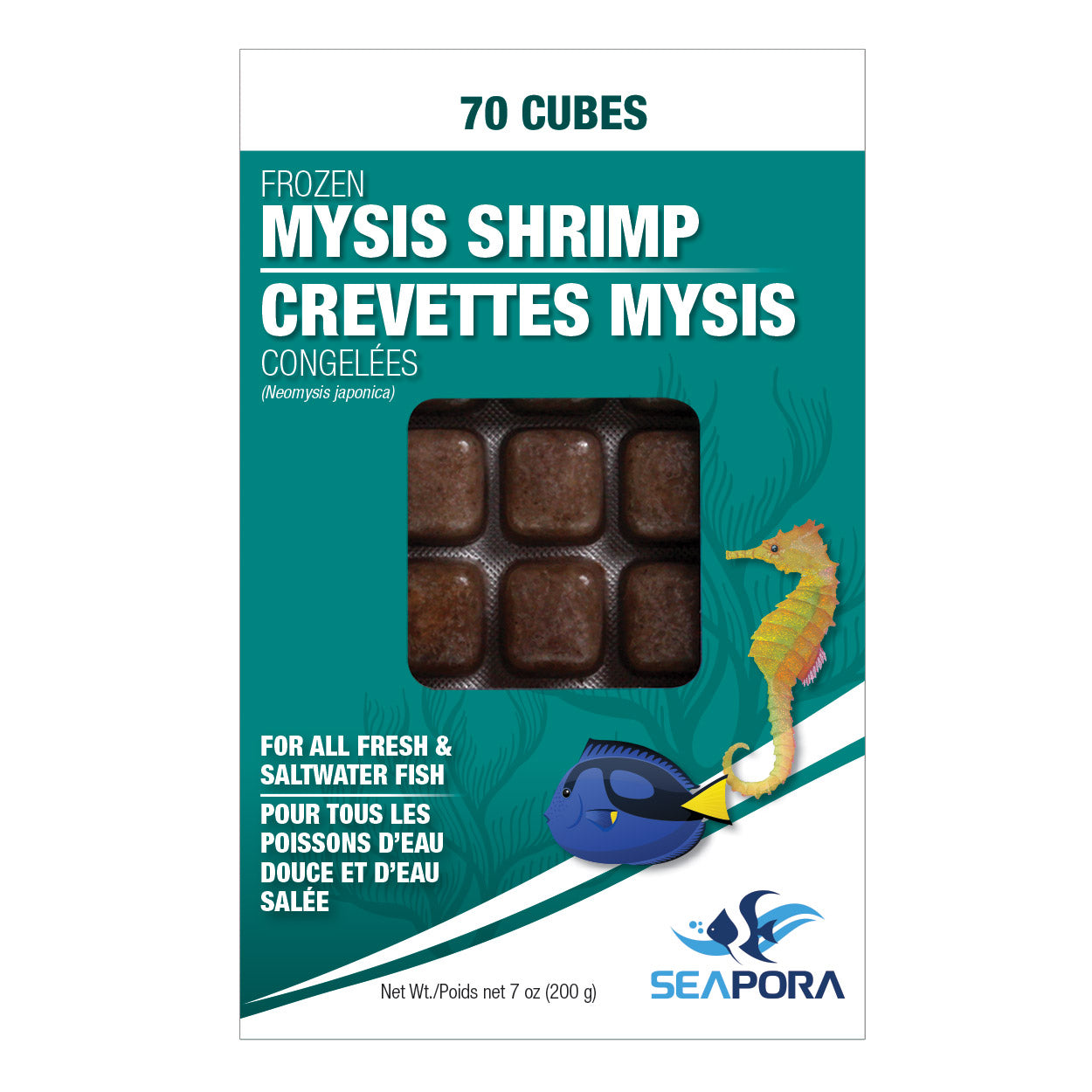 Seapora Crevette Mysis congelé- 70 Cubes - 200 g