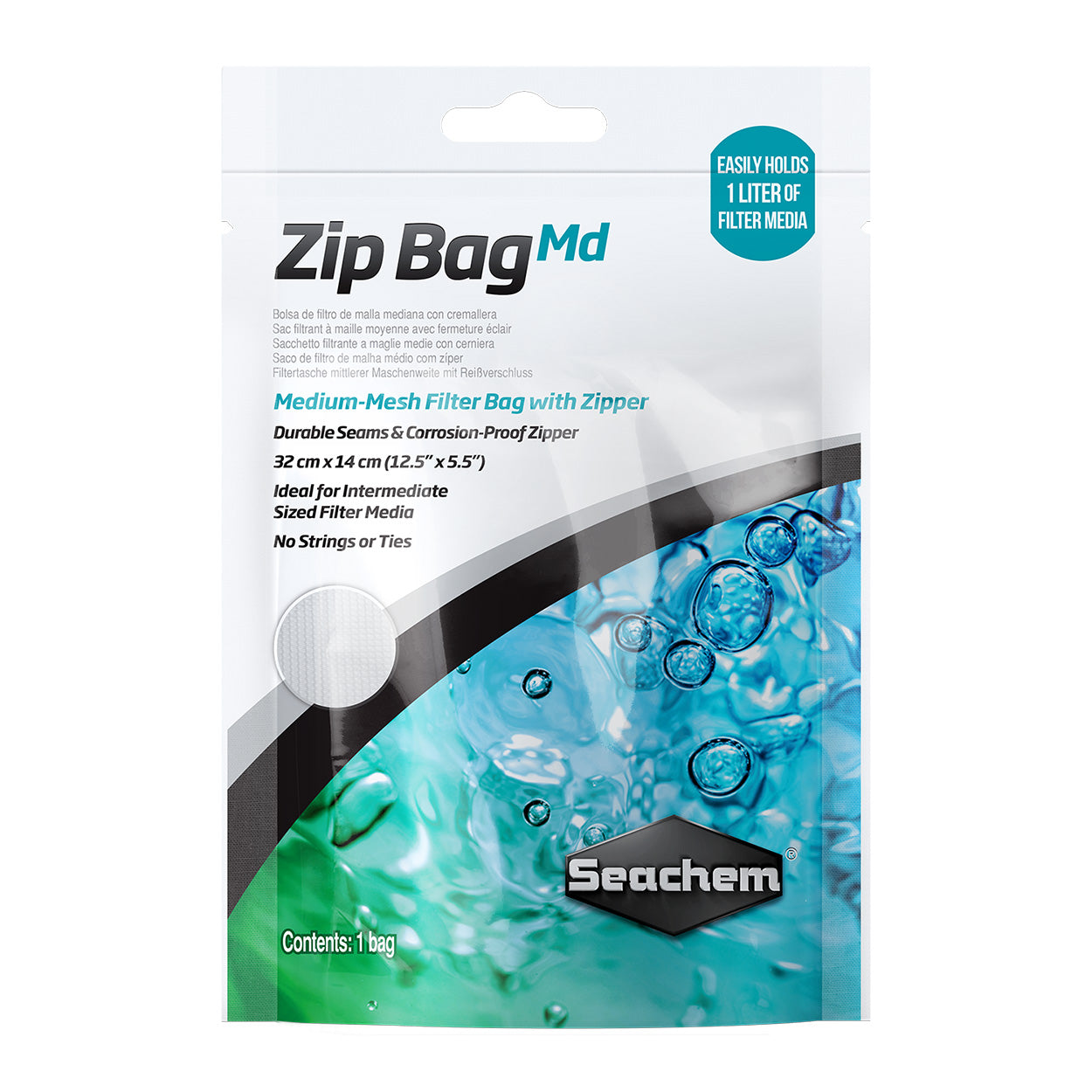 Seachem Zip Bag - 12.5" x 5.5" Medium Filet