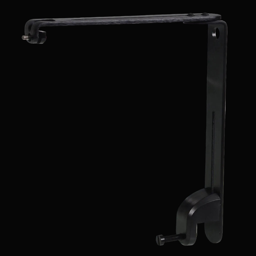 AquaIllumination Prime Tank Mount noir aluminium brossé bras vertical et horizontal vue complète