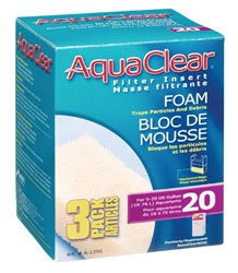AquaClear Bloc de mousse filtrante pour 20-Mini, paquet de 3