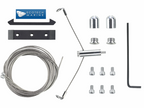 EcoTech Marine RMS Hanging Kit XR717 gros plan supports de fixation plafond et câbles acier